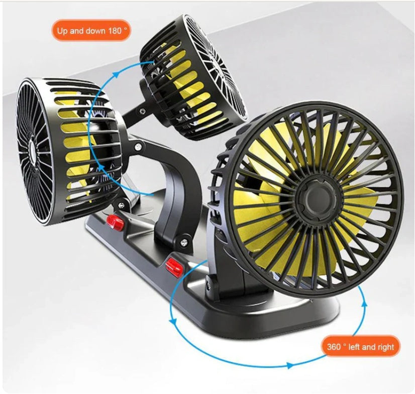 VENTILADOR TRIPLE CABEZAL PARA CARROS